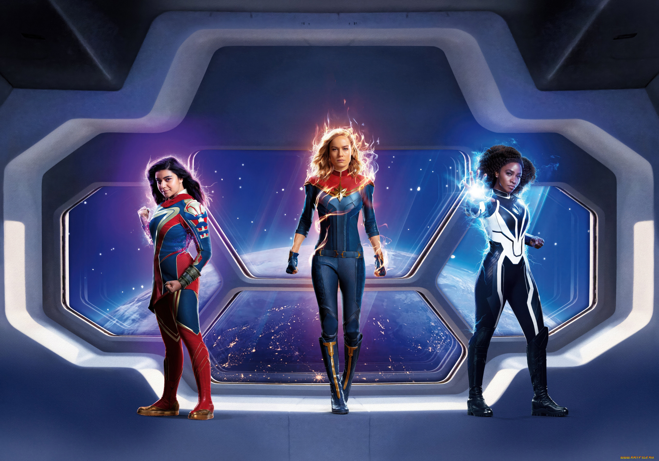 the marvels ,  2023 ,  , the marvels, , , , , , , iman, vellani, kamala, khan, brie, larson, teyonah, parris, monica, rambeau